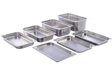 Nerūsējošā tērauda Gastronorm katls ar perforāciju GN1/1 Dziļums 150mm | Adexa 8116P