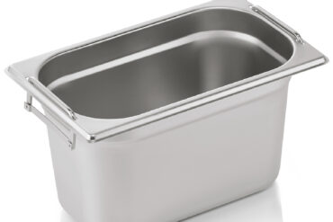 Nerūsējošā tērauda Gastronorm panna ar rokturi GN1/4 dziļums 150mm | Adexa 8146H