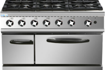 Profesionālā gāzes plīts ar sešiem degļiem no nerūsējošā tērauda | Adexa HGR776