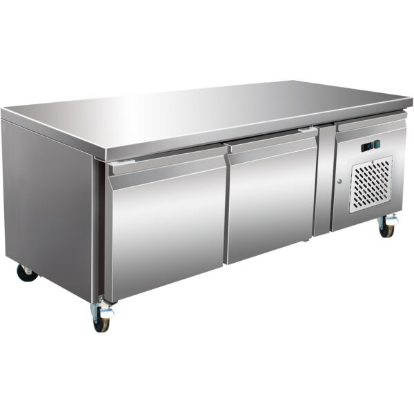 Profesionāls zema ledusskapja counters / Šefpavāra bāze 2 durvis 1360x700x650mm | Adexa BASE21