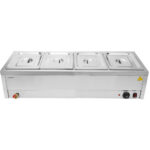 Tirdzniecības Bain Marie 4xGN1/2 konteineri un vāki Ar iztukšošanas krānu | Adexa BR11045 - Image 2