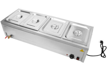 Tirdzniecības Bain Marie 4xGN1/2 konteineri un vāki Ar iztukšošanas krānu | Adexa BR11045