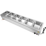 Komerciāls Bain Marija 6xGN1/2 trauki ar vākiem Notekkrāns | Adexa BR17045 - Image 2