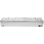 Komerciāls Bain Marija 6xGN1/2 trauki ar vākiem Notekkrāns | Adexa BR17045 - Image 4