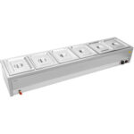 Komerciāls Bain Marija 6xGN1/2 trauki ar vākiem Notekkrāns | Adexa BR17045 - Image 7