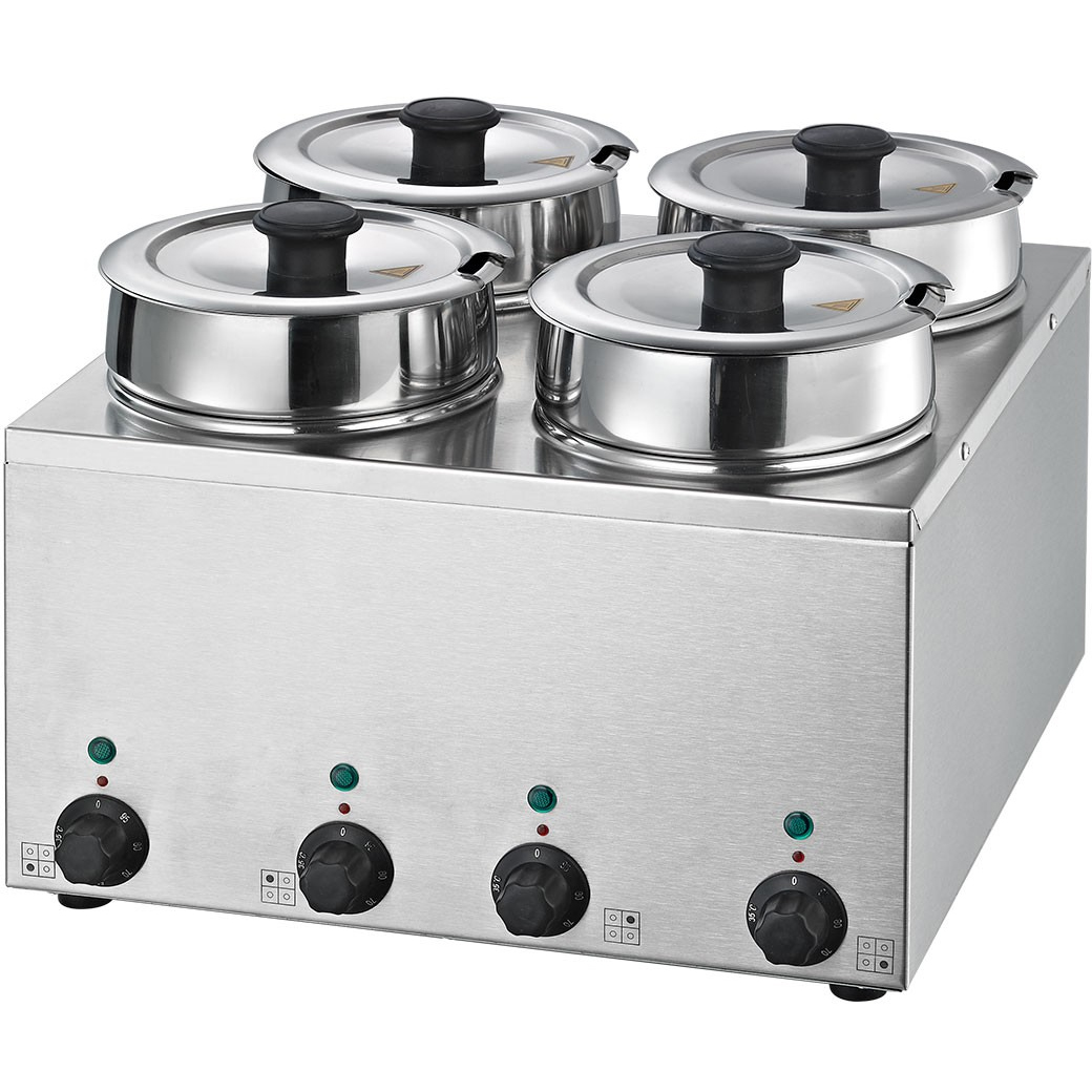 Bain Marie 4 karstie katli 4x3 Bain Marie 4 karstie katli 4x3,5 litri | Adexa BMP44 - Image 1