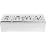 Komerciāls Garšvielu Turētājs, ietver 4xGN1/6-100mm traukus un vākus | Adexa CHD04A - Image 3