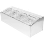 Tirdzniecības Garšvielu Turētājs, iekļaujot 4xGN1/6-100mm tvertnes un vāciņus ar eņģēm | Adexa CHD04APCFL - Image 3