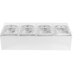 Tirdzniecības Garšvielu Turētājs, iekļaujot 4xGN1/6-100mm tvertnes un vāciņus ar eņģēm | Adexa CHD04APCFL - Image 2