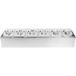 Komerciala garšvielu turētājs, ietver 6xGN1/6-100mm traukus un vāciņus | Adexa CHD06A - Image 2