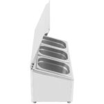 Komerciala Mērču Turētājs ar vāku, ieskaitot 3xGN1/4-150mm konteinerus No nerūsējošā tērauda | Adexa CHE03ADFL - Image 2