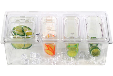 Aukstuma mērču turētājs, tostarp 1xGN1/6+3xGN1/9-100 mm konteineri ar vāku, plastmasas | Adexa CHP06B2