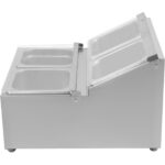 Tirdzniecības Garšvielu Turētājs, iekļaujot 4xGN1/6-100mm tvertnes un vāciņus ar eņģēm | Adexa CHRLF04B1 - Image 3