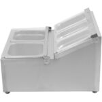 Komerciāls garšvielu turētājs, kurā ietilpst 2xGN1/6-100mm un 3xGN1/9-100mm pannas un atloka vāki | Adexa CHRLF04B2 - Image 3