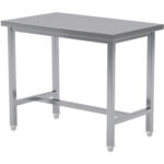 Komerciālais darba galds Nerūsējošais tērauds Bez apakšējā plaukta 1200x700x900mm | Adexa CT70120