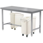 Komercdarbības darba galds Nerūsējošais tērauds Bez apakšējā plaukta 1400x700x900mm | Adexa CT70140 - Image 2