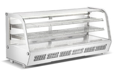 268 litru ledusskapis vitrīna, 2 plaukti, balts | Adexa CW250RW