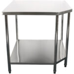 Komerciāla nerūsējošā tērauda stūra darba galds 900x900x600x600x900mm | Adexa CWTB1060S - Image 4