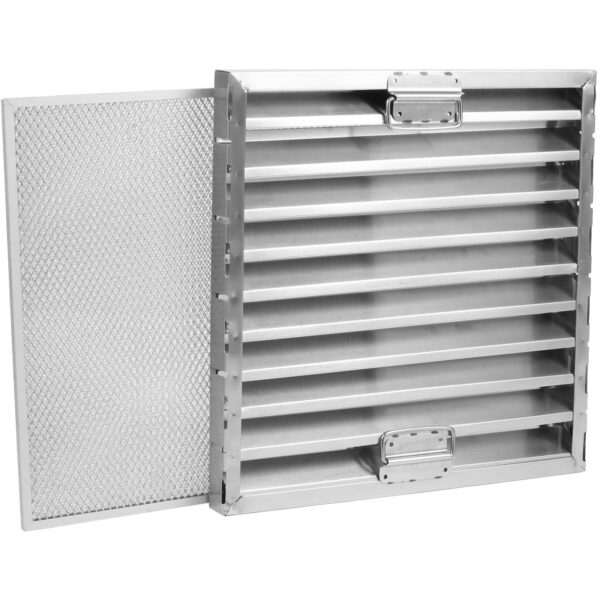 Izplūdes pārsega šķērssieta filtrs un premium tīkliņa filtrs ar rokturi un vadotnēm Nerūsējošais tērauds/Alumīnijs 500x500x40mm | Adexa DCF50504SM