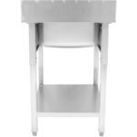 Komerciāla izlietne Nerūsējošais tērauds 800x600x900mm 1 bļoda Aizsargsiena | Adexa YLS86BM1 - Image 4