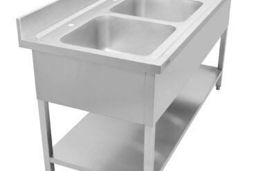 Tirdzniecības izlietne Nerūsējošais tērauds 1800x700x900mm 3 bļodas Aizmugurējā daļa | Adexa DSA345