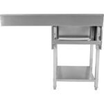 Komercsabiedrības izlietne trauku mazgāšanai 1 bļoda Kreisais apakšējais plaukts Aizmugures panelis 1200x700x927mm | Adexa DSB1270L - Image 8