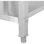 Komerciālais izlietne trauku mazgātājiem 1 bļoda Labais Apakšējais plaukts Sienas panelis 1200x700x927mm | Adexa DSB1270R - Image 7