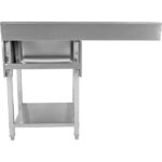 Komerciālais izlietne trauku mazgātājiem 1 bļoda Labais Apakšējais plaukts Sienas panelis 1200x700x927mm | Adexa DSB1270R - Image 2