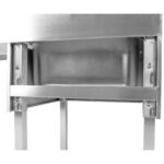 Komerciālais izlietne trauku mazgātājiem 1 bļoda Labais Apakšējais plaukts Sienas panelis 1200x700x927mm | Adexa DSB1270R - Image 5