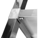 Darba galds komerciālai lietošanai Nerūsējošais tērauds 3 līmeņi Kvadrātu kājas 1400x700x900mm | Adexa DW3T14070 - Image 2