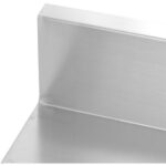 Komerciāls darba galds Nerūsējošais tērauds 3 līmeņi Aile fons Kvadrātveida kājas 1400x700x900mm | Adexa DW3T14070B - Image 3