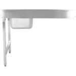Iekraušanas galds labajā pusē 1200x650x850mm ar izlietni un aizsargpaneļu nerūsējošā tērauda | Adexa DWITA1265R - Image 5
