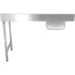 Iekraušanas galds labajā pusē 1400x650x850mm ar izlietni, atkritumu caurumu un splashback, nerūsējošais tērauds | Adexa DWITC1465L - Image 5