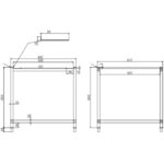 Trauku mazgājamās mašīnas statīvs trauku mazgājamām mašīnām ar platumu 565–590 mm un dziļumu 600–700 mm | Adexa DWS01B - Image 7
