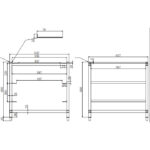 Trauku mazgājamās mašīnas statīvs ar 2 plauktu vadotnēm trauku mazgājamām mašīnām platumam 565-590mm un dziļumam 600-700mm | Adexa DWS02B - Image 8