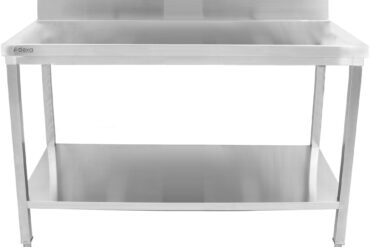 Premium kravas darbnīcas galds Nerūsējošā tērauda Apakšējais plaukts Uzloka 1200x700x900/1000mm | Adexa DWT12070