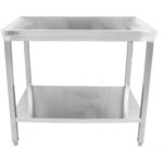 Premium komerciālais darbagalds Nerūsējošais tērauds Apakšējais plaukts 1200x700x900mm | Adexa DWT12070WO