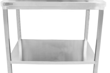 Premium komerciālais darbagalds Nerūsējošais tērauds Apakšējais plaukts 1200x700x900mm | Adexa DWT12070WO