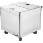 Ēdināšanas sastāvdaļu un miltu uzglabāšanas tvertnes ratiņi nerūsējošais tērauds 600x600x600mm | Adexa FT6060S