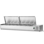 Dzesēts sagatavošanas augšdaļa 1800mm 8xGN1/3 Dziļums 380mm Nerūsējošā tērauda vāks | Adexa GA518