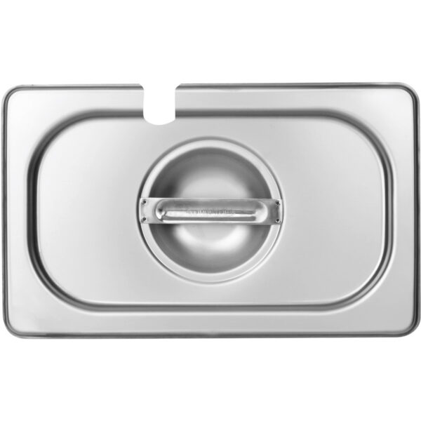 Nerūsējošā tērauda Gastronorma tvertnes vāks ar karotes iedobi GN1/9 | Adexa 819LN