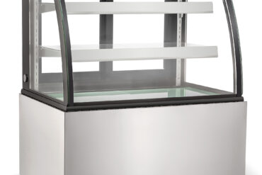 Kūku letes izliekta priekšpuse 1200x730x1200mm 2 plaukti Nerūsējoša tērauda pamatne LED | Adexa GN1200CF2