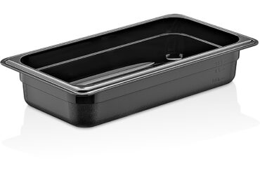 Polikarbonāta Gastronorma Vanns GN1/3 Dziļums 65mm Melns | Adexa PB8132