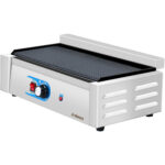 Profesionāls elektriskais grils 1 zona 1.4kW Rievs čuguna virsma | Adexa GP3030EW