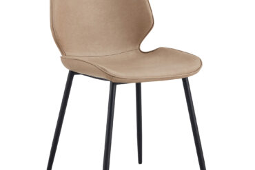 Sānu ēdamistabas krēsls ar PU ādas sēdekli Gaiši brūns | Adexa GSYH003LB