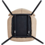 Sānu ēdamistabas krēsls ar PU ādas sēdekli Gaiši brūns | Adexa GSYH003LB - Image 6