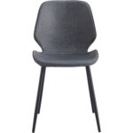 Blakus ēdamistabas krēsls ar PU ādas sēdekli, gaiši pelēks | Adexa GSYH003LG - Image 3