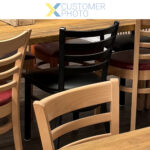 Melna tērauda krēsls ar melnu vinila polsterētu sēdekli un melnu atzveltni | Adexa GS694BSBB_bgrade - Image 2