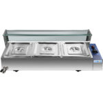 Komercijas Bain Marie ar stikla aizsargu 3xGN1/2 | Adexa HBM23 - Image 2
