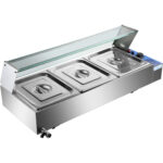 Komercijas Bain Marie ar stikla aizsargu 3xGN1/2 | Adexa HBM23 - Image 3